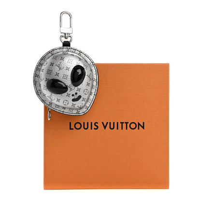 Louis Vuitton Monogram LV Alien Bag Charm Key Holder Grey 7 of 7