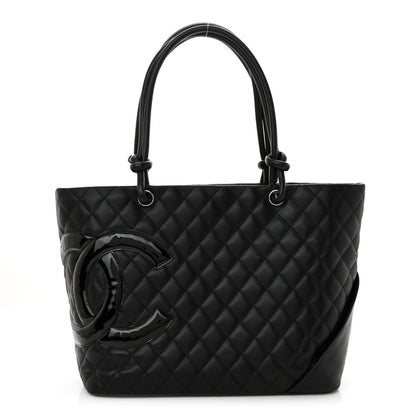 Chanel Calfskin Quilted Large Cambon Tote Black 1 of 19