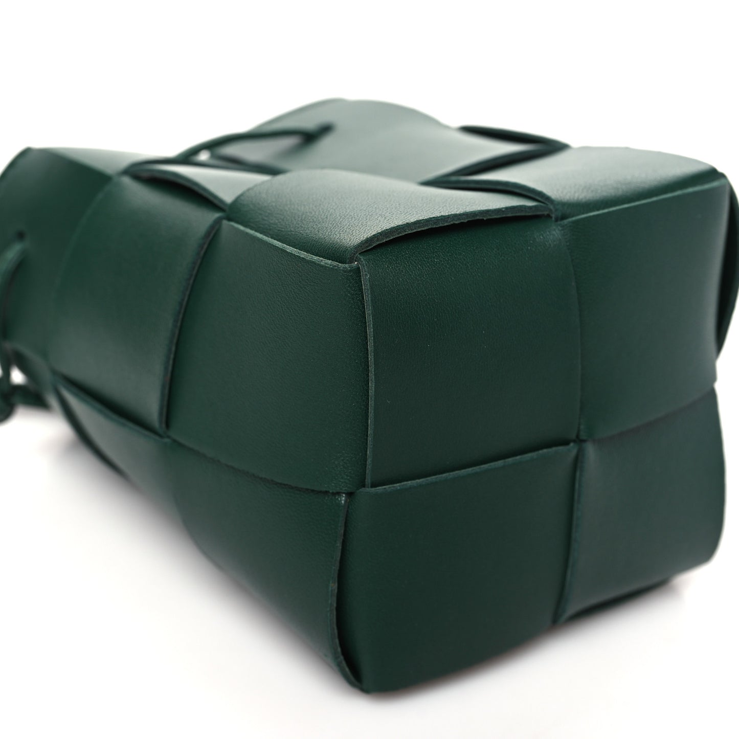 Nappa Maxi Intrecciato Mini Cassette Bucket Bag Raintree