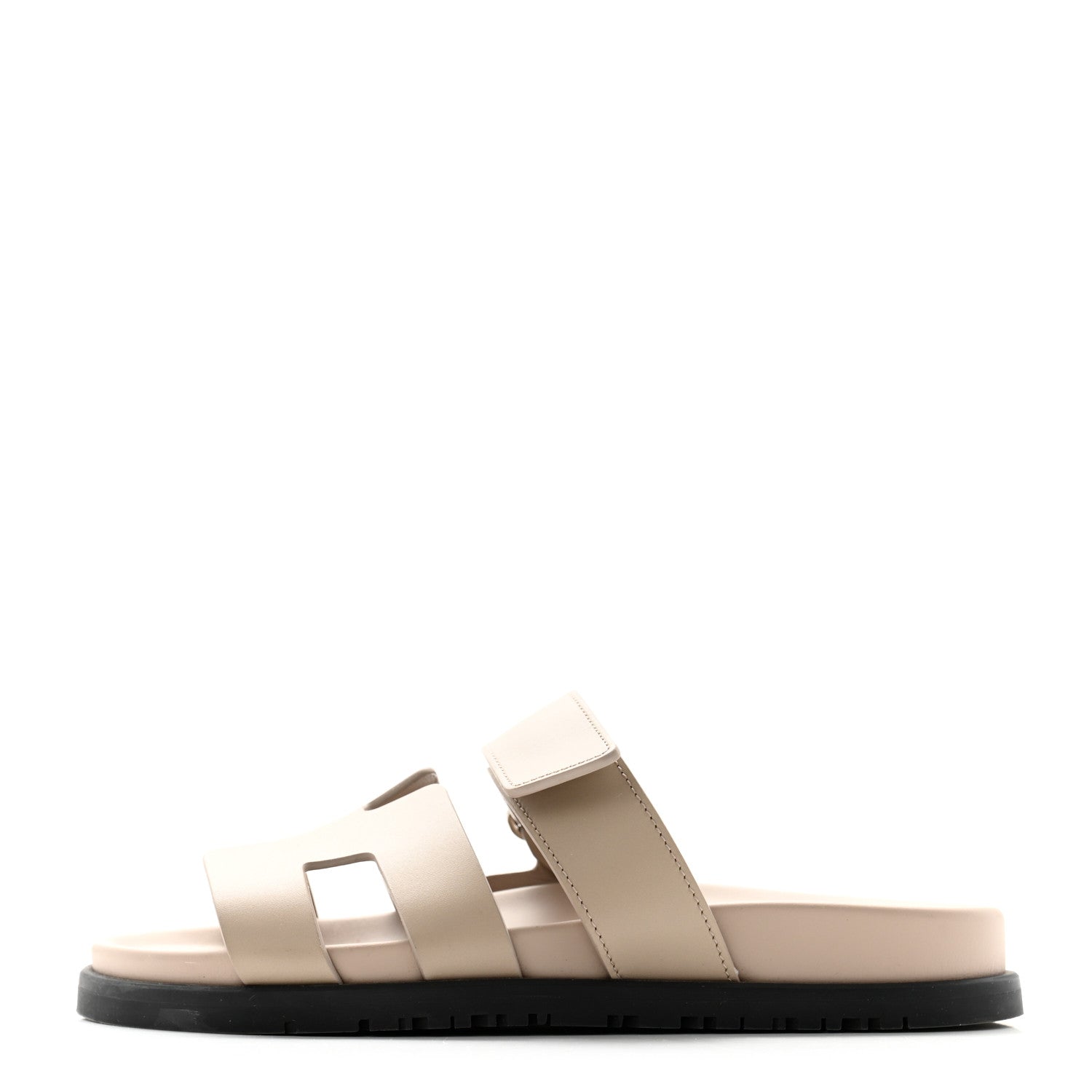 Hermes Calfskin Womens Chypre Sandals 36 Beige Mastic 1 of 9
