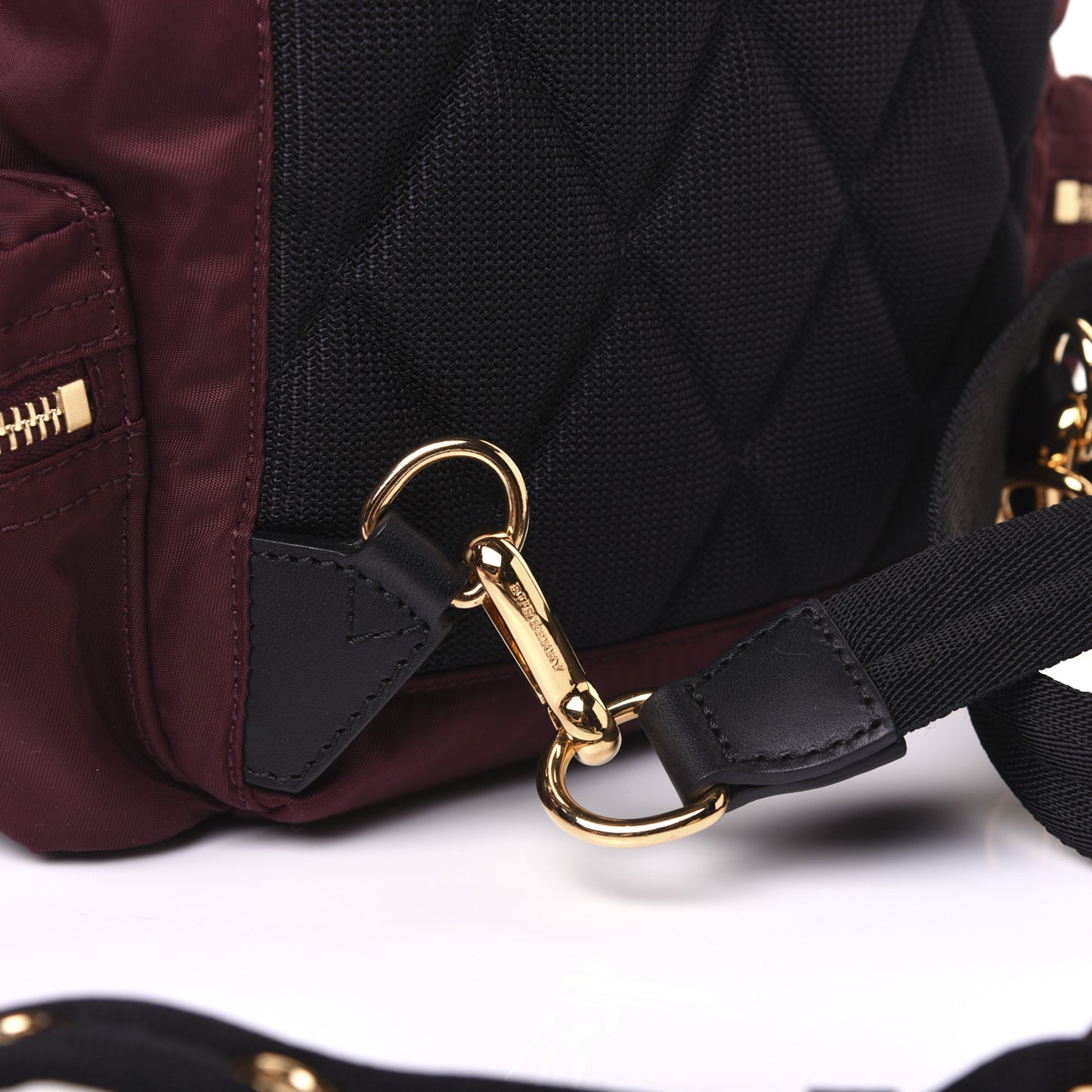 Nylon Small Rucksack Backpack Burgundy Red