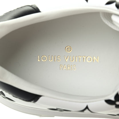 Louis Vuitton Calfskin Monogram Debossed Time Out Sneakers 39 Black 6 of 8