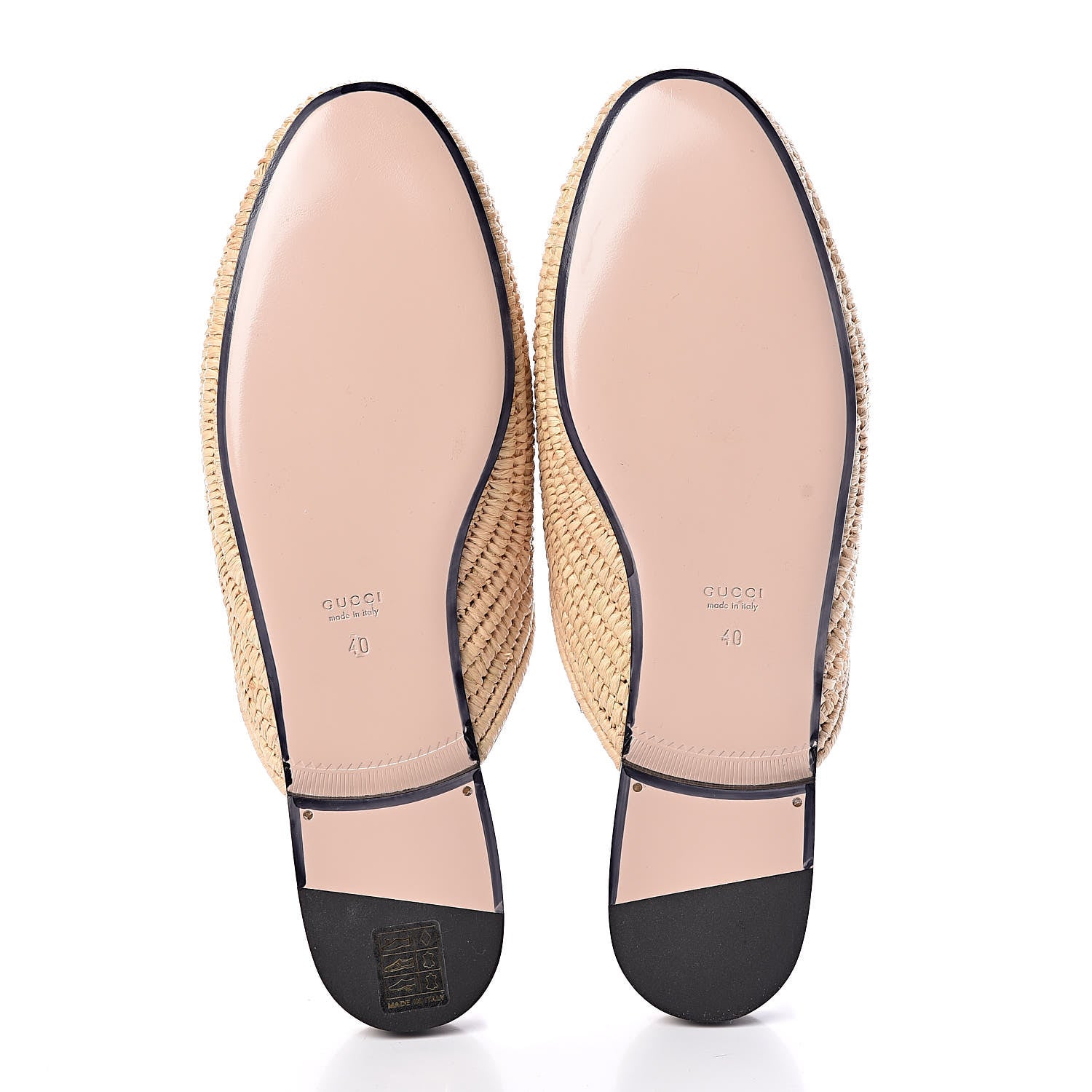 Gucci Raffia Womens Princetown Slippers 40 Naturale Sand Storm 5 of 8