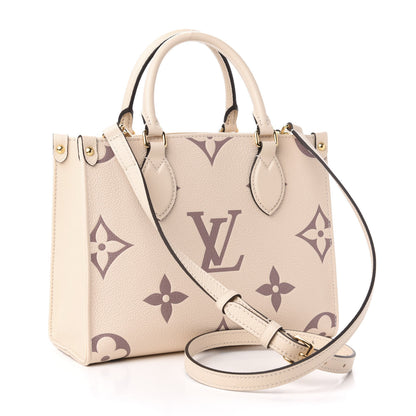Louis Vuitton Empreinte Monogram Giant Onthego PM Creme Bois De Rose 3 of 10