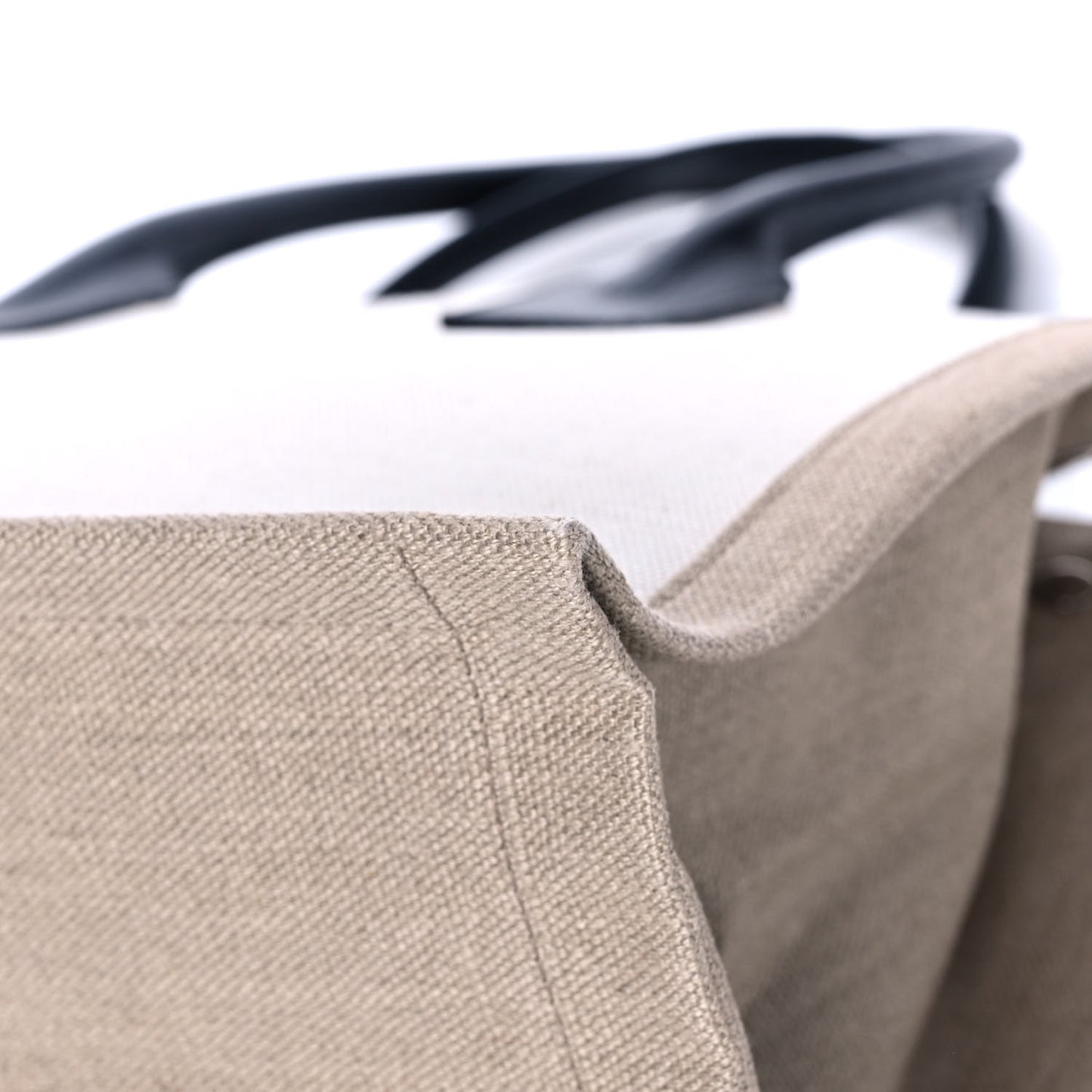 Linen Calfskin Small Rive Gauche Tote Optic White