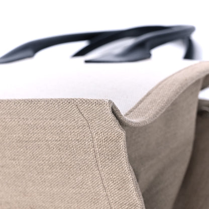 Saint Laurent Linen Calfskin Small Rive Gauche Tote Optic White 13 of 15