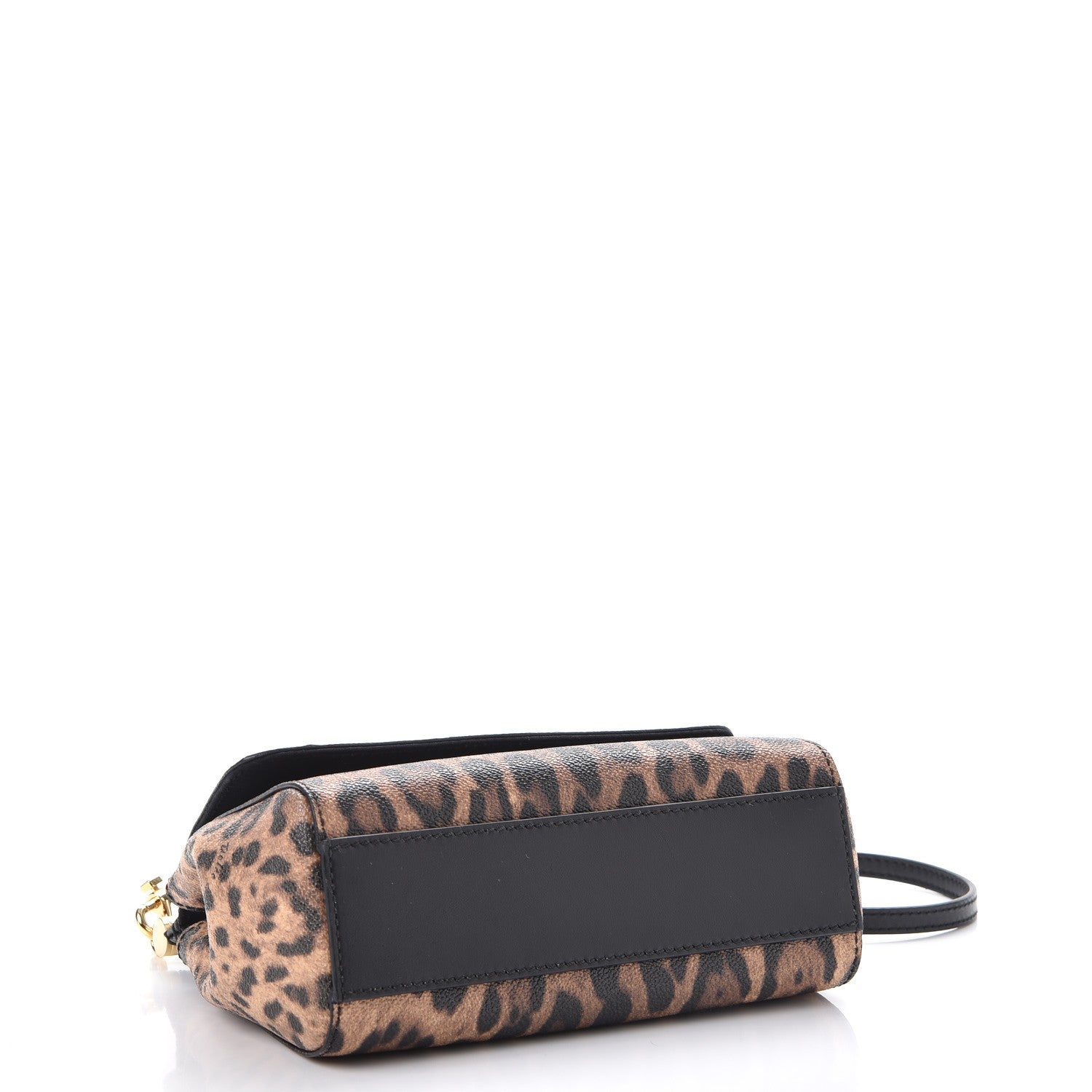 Dolce & Gabbana Dauphine Leopard Print Small Miss Sicily Satchel Black 4 of 6
