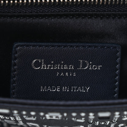 Christian Dior Satin Crystal Cannage Mini Lady Dior Navy 5 of 7