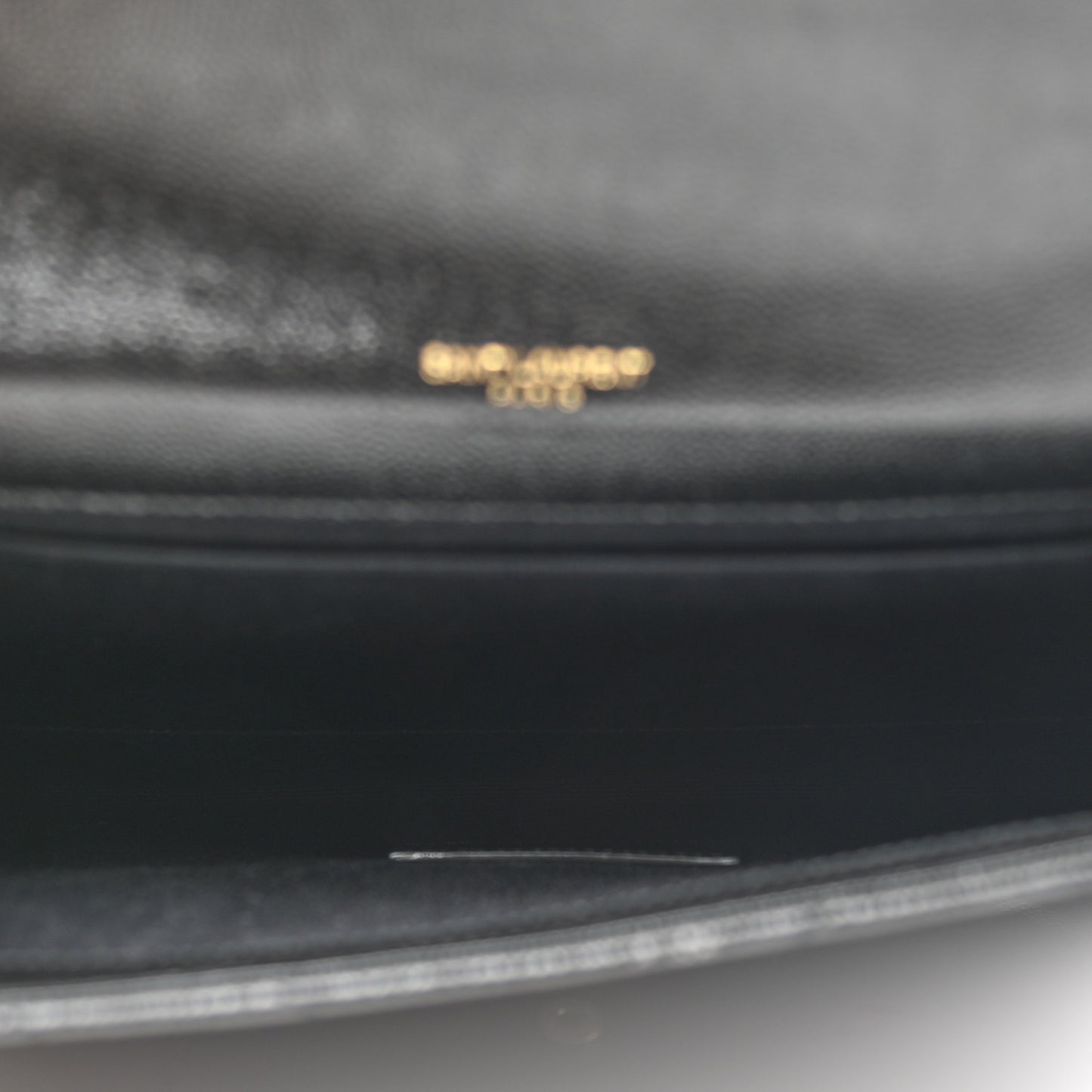 Grain De Poudre Matelasse Chevron Monogram Envelope Clutch Black