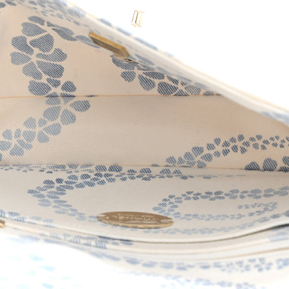 Chanel Printed Denim Coco Beach Quilted Small Single Flap Light Blue White 5 of 11