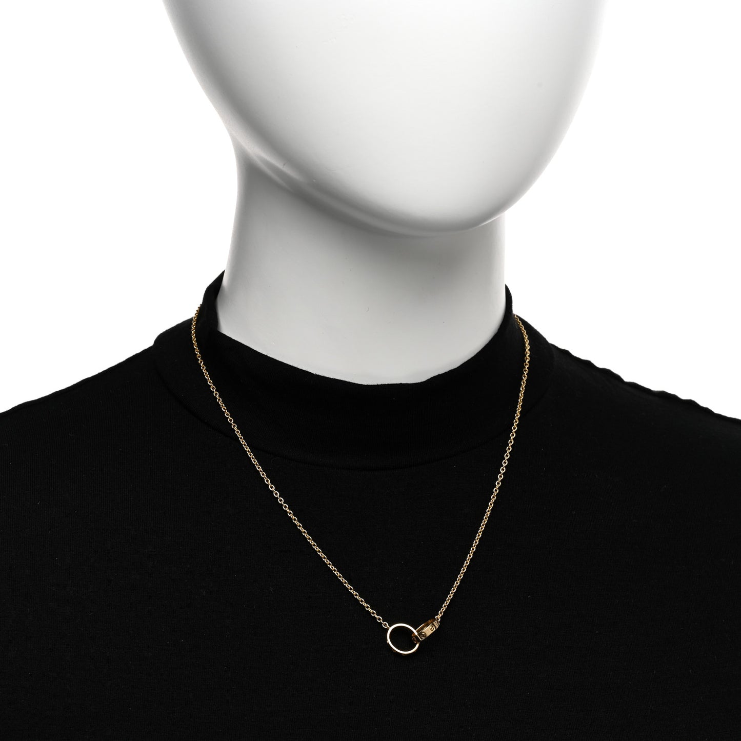18K Yellow Gold Interlocking LOVE Necklace