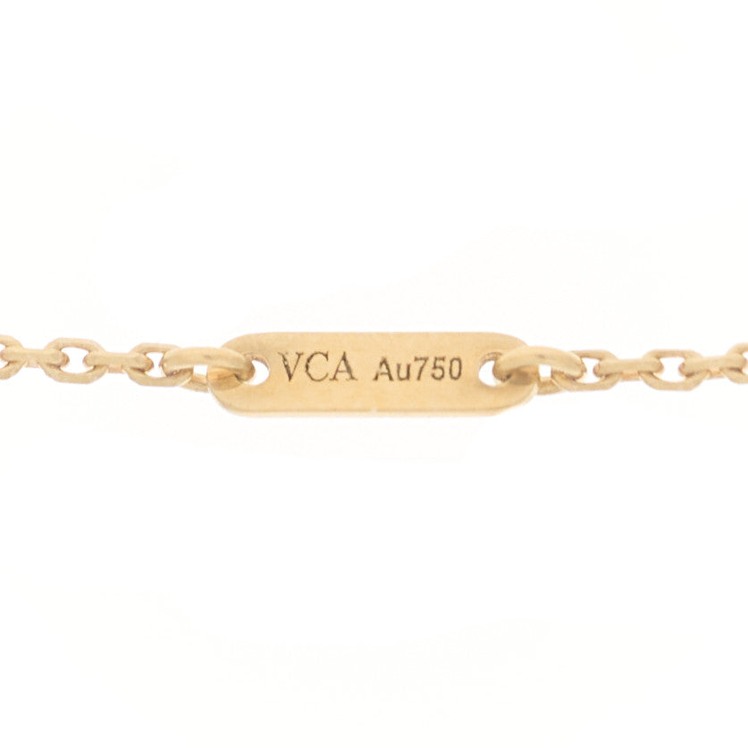 Van Cleef & Arpels 18K Yellow Gold Mother of Pearl Sweet Alhambra Pendant Necklace 4 of 6