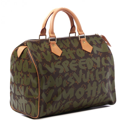 Louis Vuitton Monogram Graffiti Speedy 30 Kaki 2 of 10