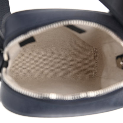 Gucci GG Supreme Monogram Textured Calfskin Web Mini Ophidia Messenger Beige Blue 5 of 10