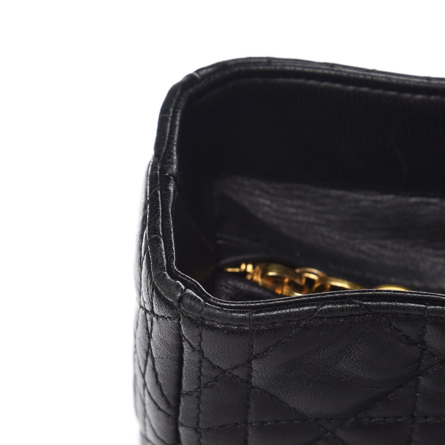 Lambskin Cannage Large Lady Dior Black