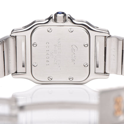 Cartier Stainless Steel 18K Yellow Gold 24mm Santos De Cartier Galbee Quartz Watch 6 of 6