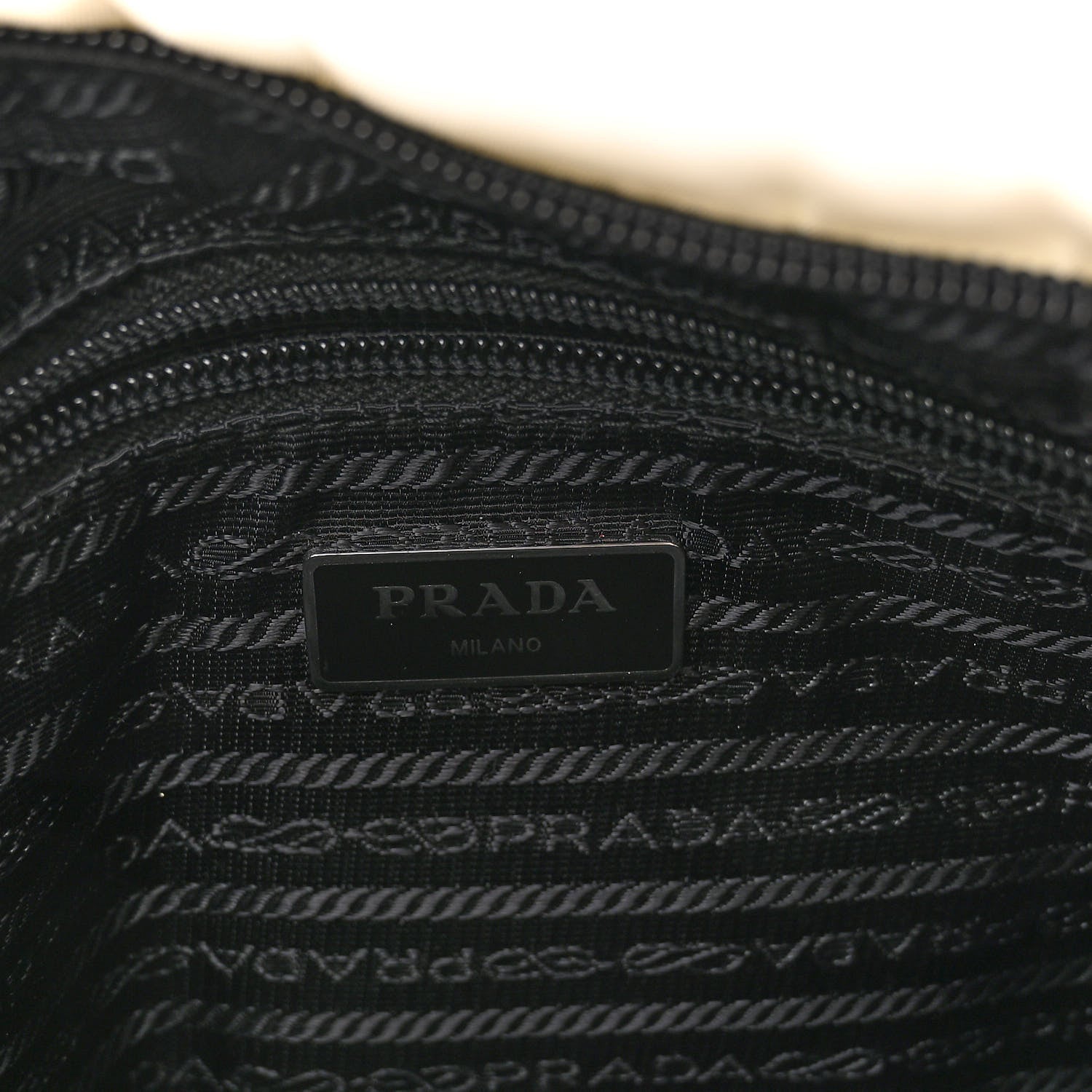 Prada Nylon New Vela Studded Messenger White Fuoco 7 of 11