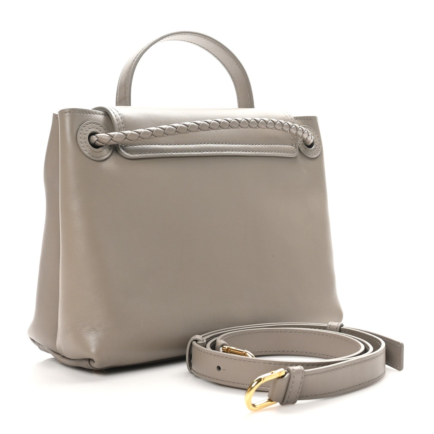 Silky Calfskin Small Ciao Ciao Limestone