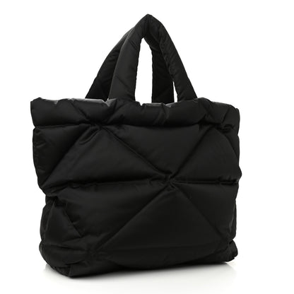 Prada Re-Nylon Triangle Padded Tote Bag Black 3 of 11
