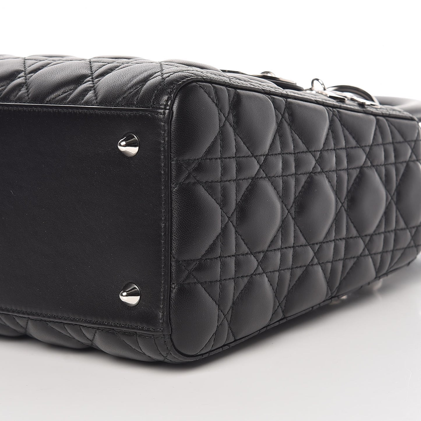 Lambskin Cannage Medium Lady Dior Black
