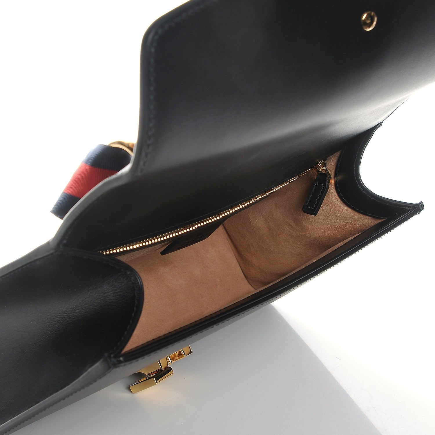Gucci Calfskin Small Sylvie Shoulder Bag Black 5 of 8