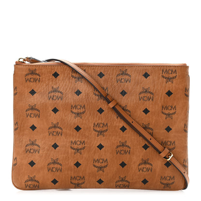 MCM Visetos Original Medium Pouch Cognac 1 of 10