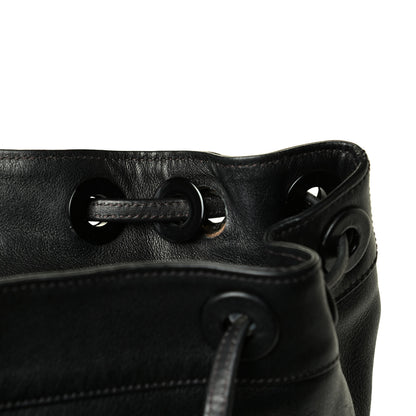 Chanel Lambskin CC Drawstring Backpack Black 9 of 9