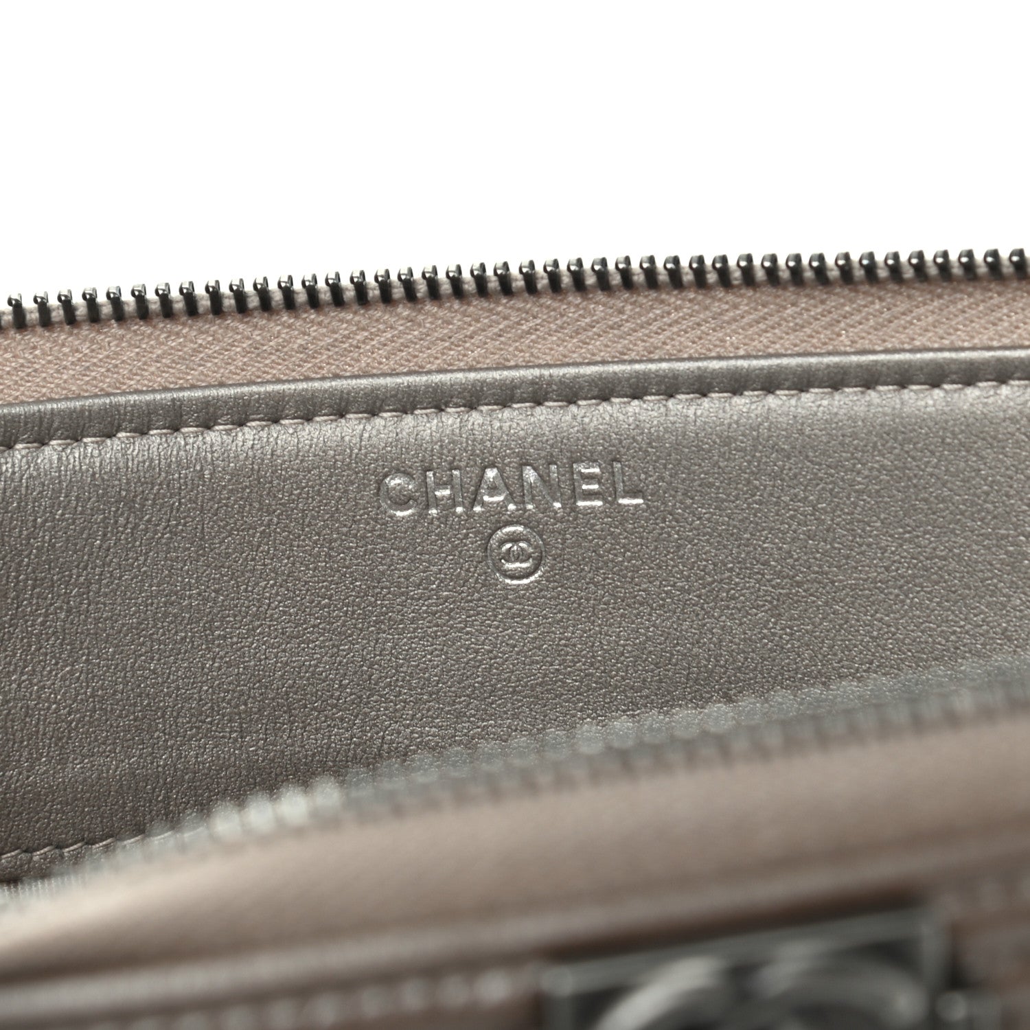 Chanel Metallic Caviar Quilted Small Zipped Boy Pouch Copper 6 of 7