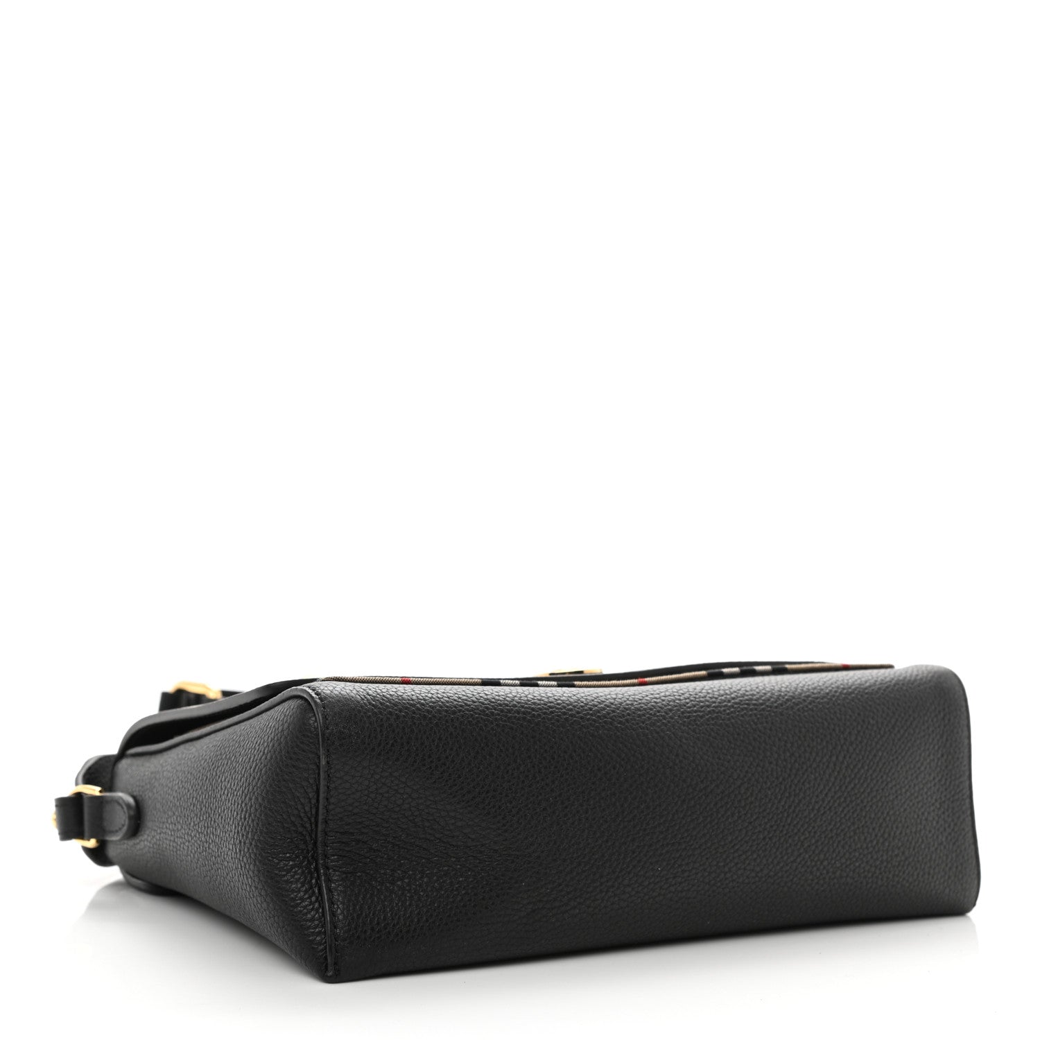 Burberry Grainy Calfskin Vintage Check Note Crossbody Bag Black 4 of 8