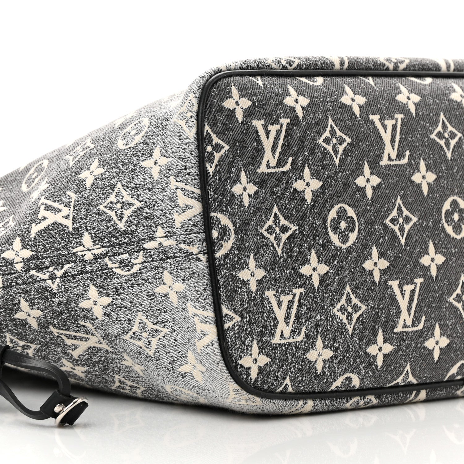 Louis Vuitton Denim Monogram Jacquard Neverfull MM Grey 8 of 9