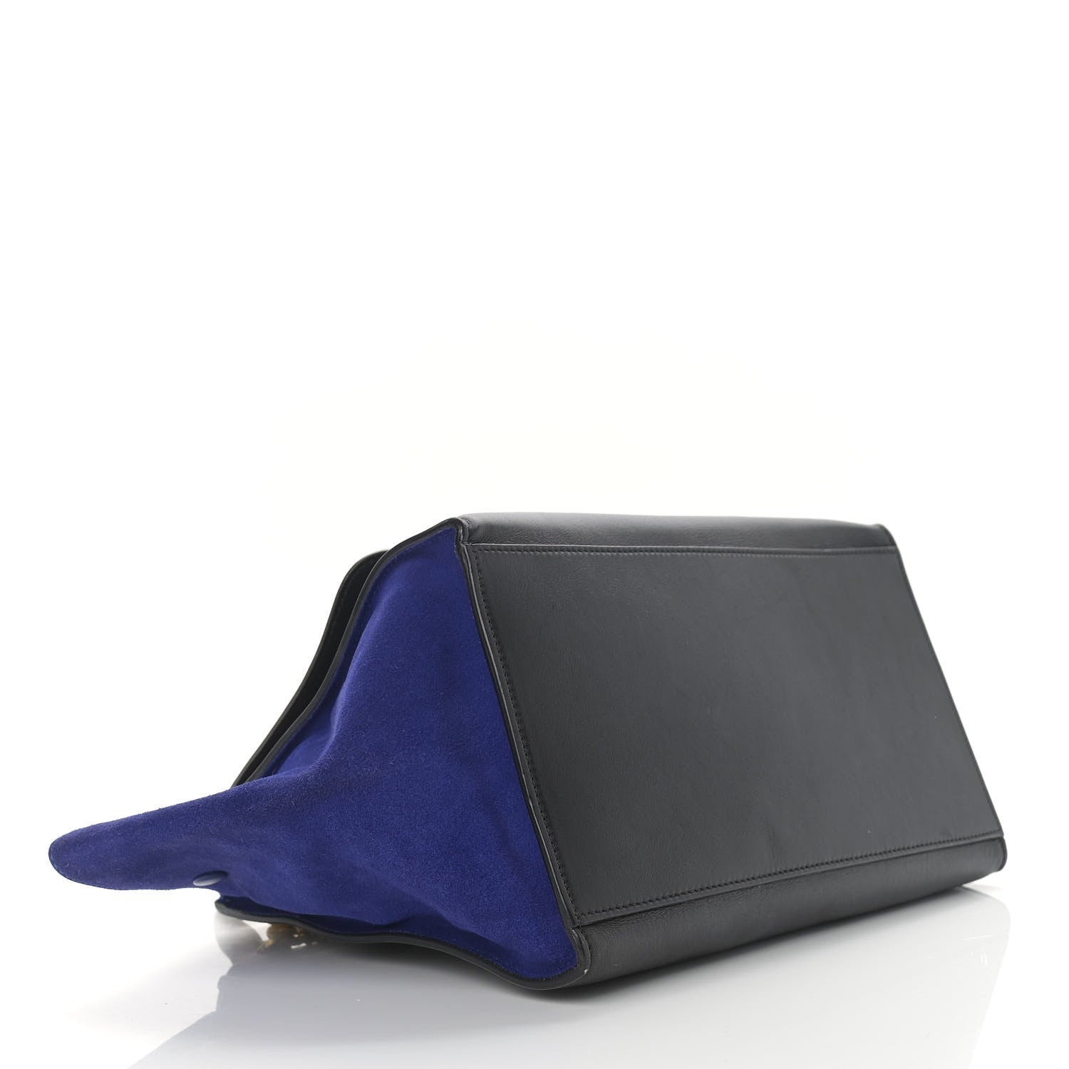 Celine Smooth Calfskin Suede Medium Tri-color Trapeze Indigo 4 of 18