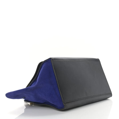 Celine Smooth Calfskin Suede Medium Tri-color Trapeze Indigo 4 of 18
