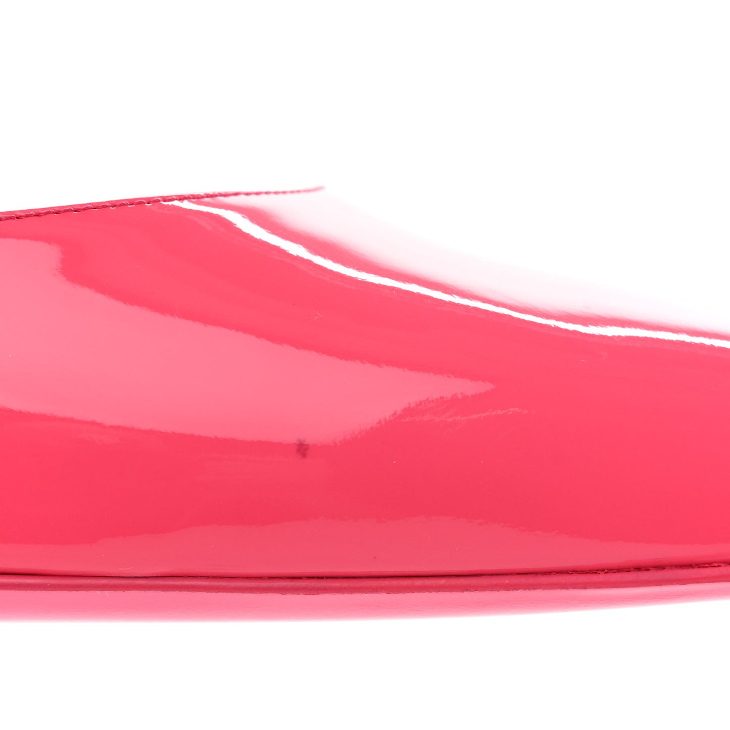 Patent Calfskin CC Pumps 42 Pink Black
