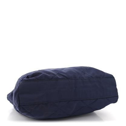Prada Nylon Tessuto Quilted Shoulder Bag Blue 3 of 10