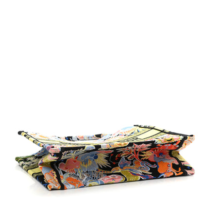 Christian Dior Canvas Zodiac Fantastico Embroidered Medium Book Tote Black Multicolor 4 of 10