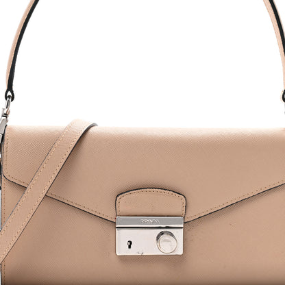 Prada Saffiano Lux Sound Shoulder Bag Cipria 8 of 15