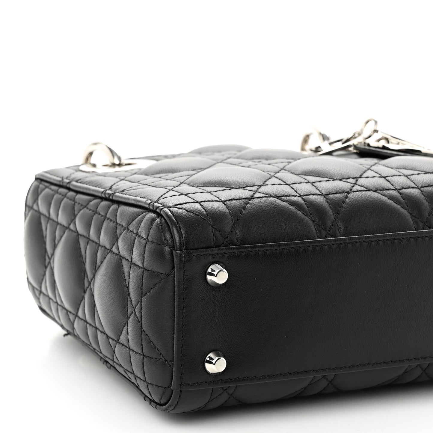 Lambskin Cannage Mini Lady Dior Black