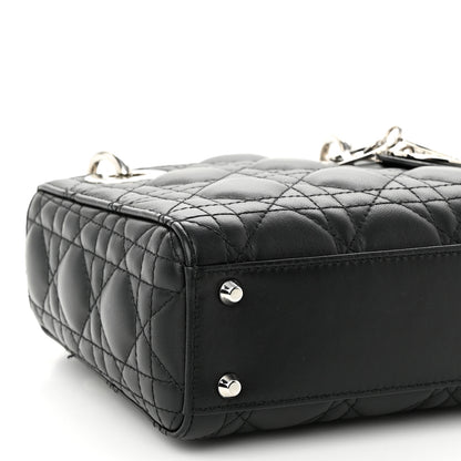 Christian Dior Lambskin Cannage Mini Lady Dior Black 9 of 11