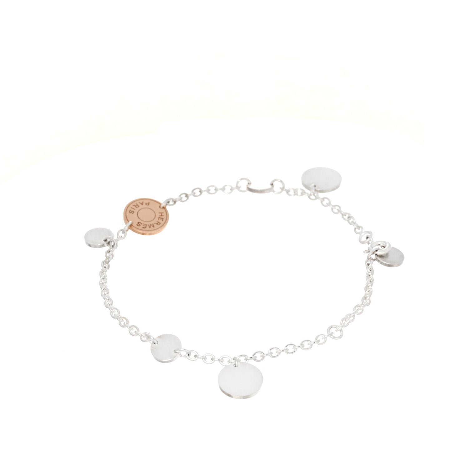 Sterling Silver 18K Rose Gold Confettis Bracelet LG