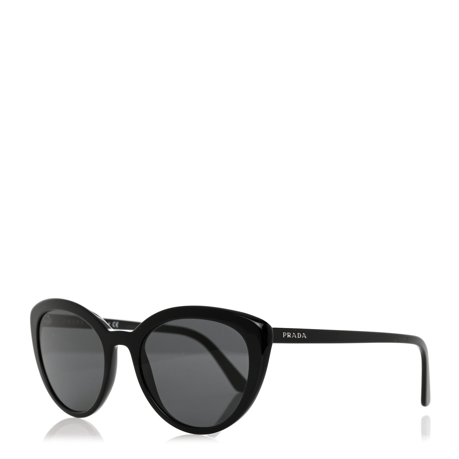Prada Acetate Cat Eye Sunglasses SPR 02V Black 1 of 8