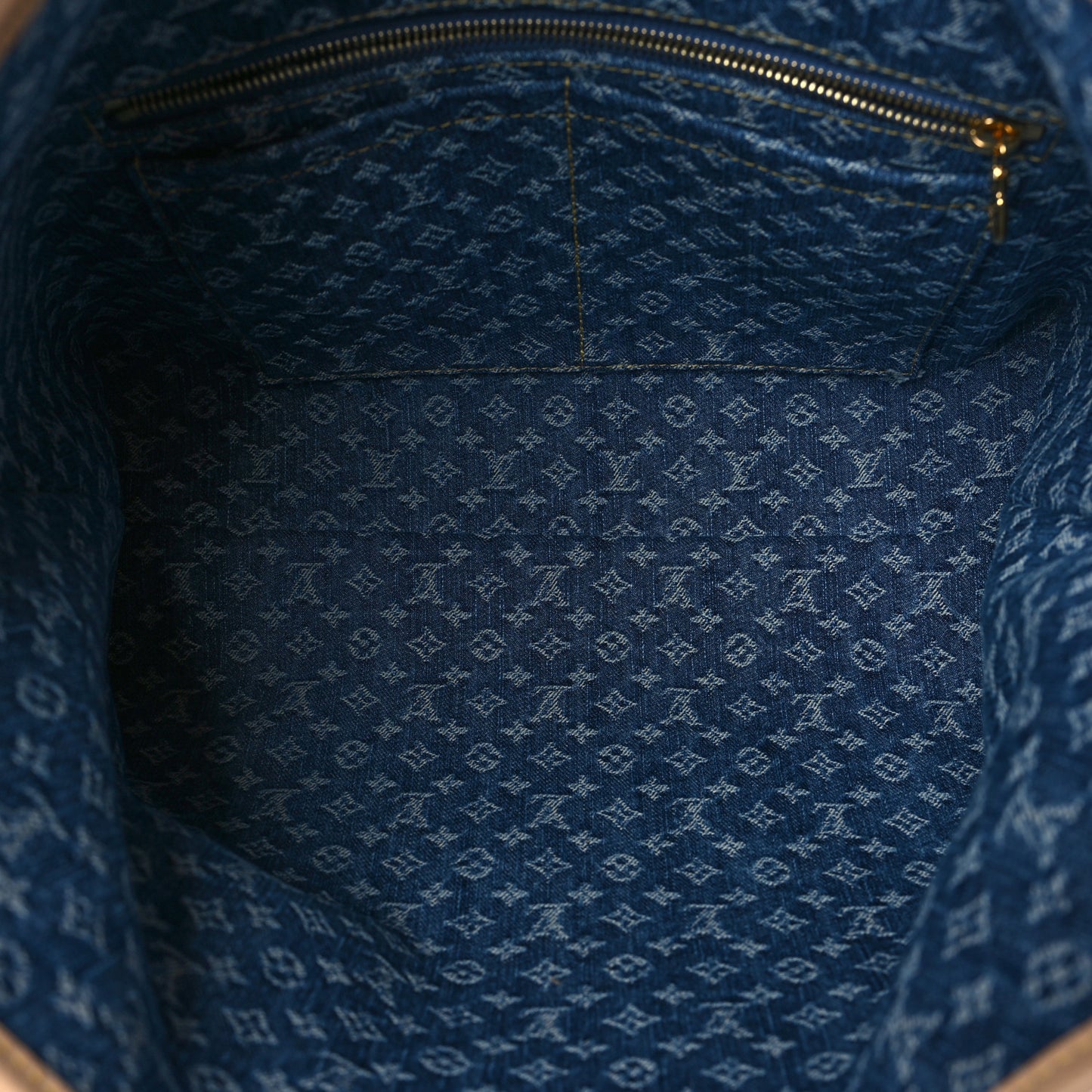 Monogram Denim CarryAll MM Blue