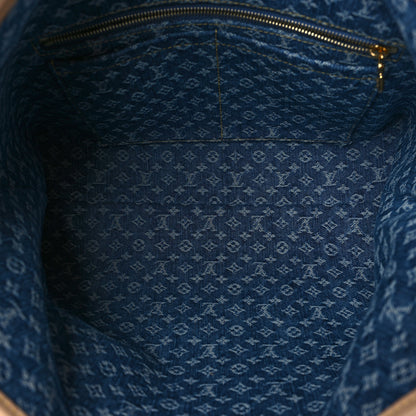 Louis Vuitton Monogram Denim CarryAll MM Blue 6 of 9