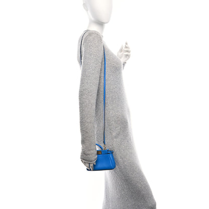 Fendi Shiny Nappa Micro Peekaboo Iconic Satchel Blue Royal 2 of 12