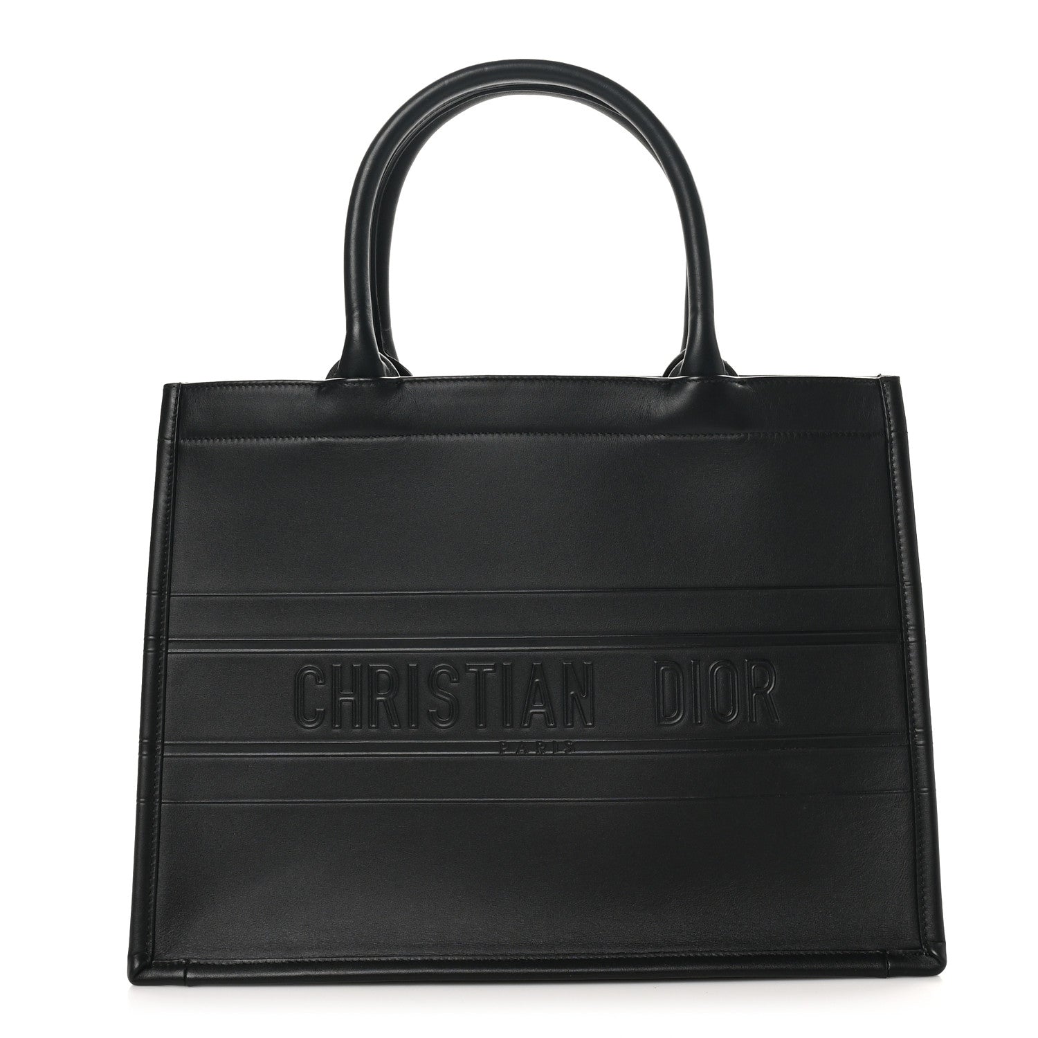 Christian Dior Calfskin Embossed Medium Book Tote Black 1 of 10
