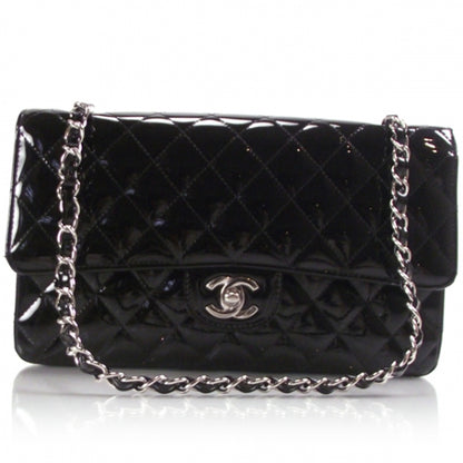 Chanel Patent Medium Double Flap Black 1 of 12