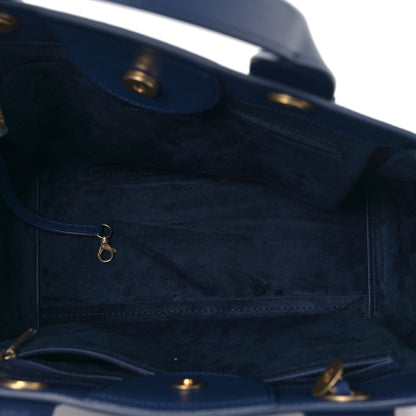 Chanel Caviar Small Studded Deauville Tote Navy 5 of 9