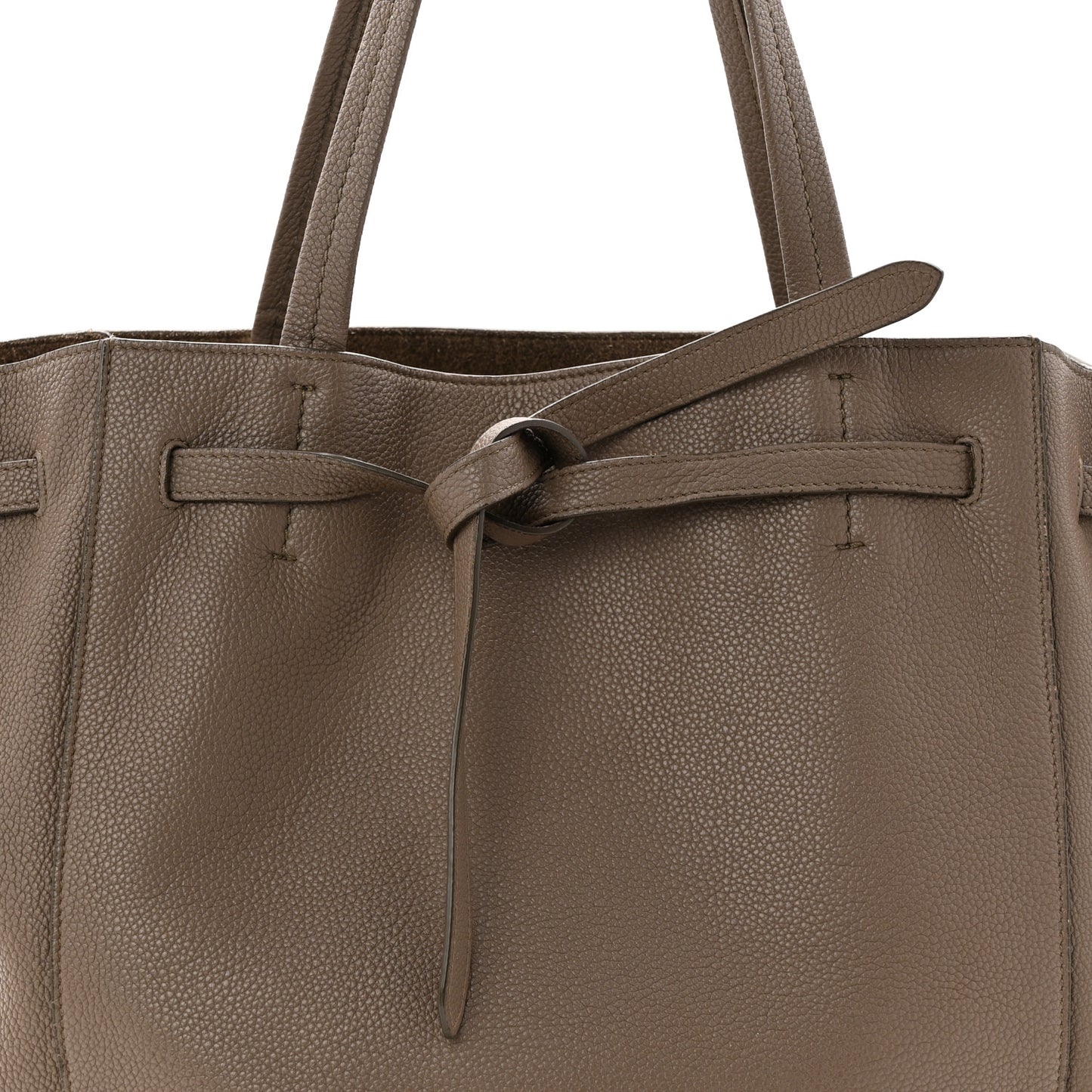 Soft Grained Calfskin Small Belt Cabas Phantom Taupe