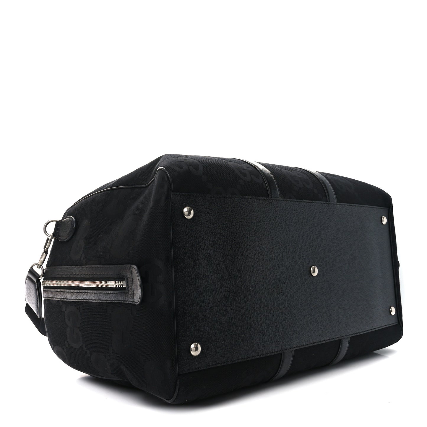 Monogram Jumbo GG Textured Dollar Calfskin Large Duffle Bag Black