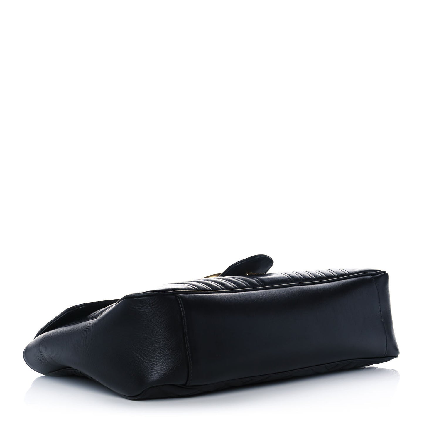 Calfskin Matelasse Large GG Marmont Shoulder Bag Black
