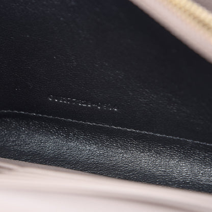 Saint Laurent Grain De Poudre Matelasse Chevron Monogram Chain Wallet Rose Antic 8 of 12